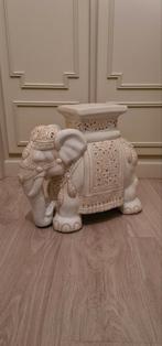 Vintage keramieken plantentafel olifant, Verzamelen, Ophalen, Gebruikt