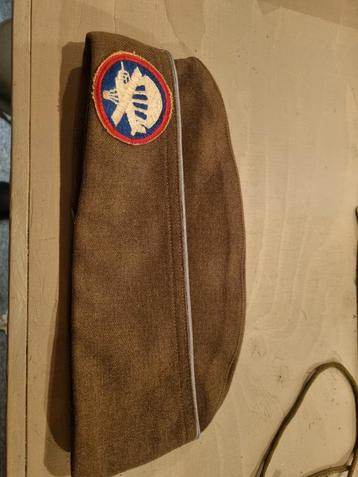 Ww2 us airborn glider cap 1942 + pin mint staat beschikbaar voor biedingen