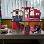 Barbie Malibu huis + auto + fiets + poppen, Kinderen en Baby's, Ophalen, Gebruikt, Poppenhuis