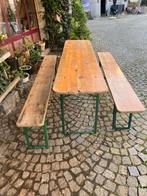 TABLE PLIANTE EN BOIS, TABLE PLIANTE EN BOIS AVEC BANCS, Enlèvement, Utilisé, Rectangulaire, Bois