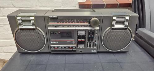 Philips D8234 radio/cassetterecorder – vintage 80s boombox, Audio, Tv en Foto, Radio's, Gebruikt, Radio, Ophalen of Verzenden