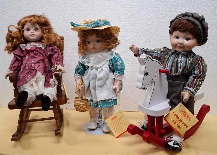 Porcelain Dolls From Heritage Limited, Verzamelen, Poppenhuizen en Toebehoren, Nieuw, Ophalen