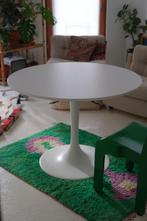 Witte ronde tafel Docksta Ikea, Huis en Inrichting, Tafels | Eettafels, 100 tot 150 cm, Rond, Zo goed als nieuw, Vier personen