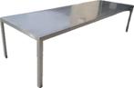 Inox tafel binnen of buiten, Ophalen, Gebruikt, Rechthoekig, Rvs