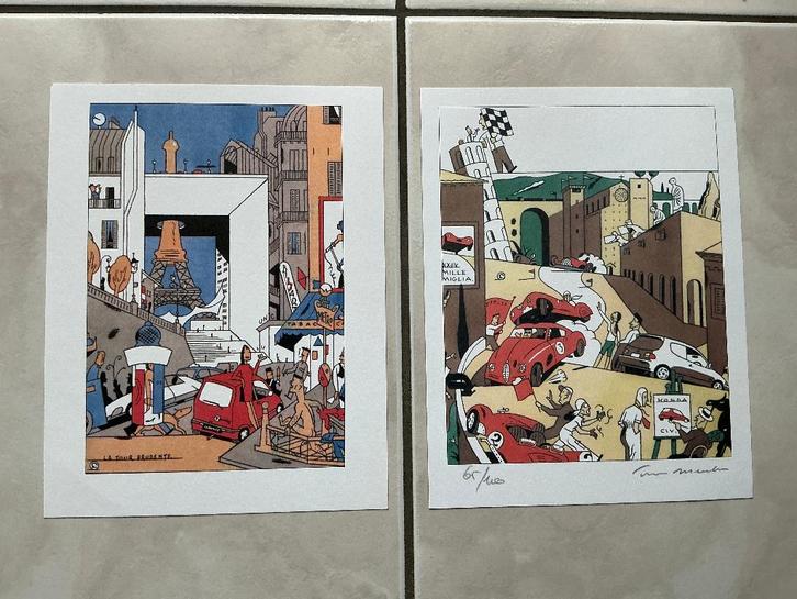 Ever Meulen, 2 ex-libris uit 1991, waarvan 1 gesigneerd N., Verzamelen, Overige Verzamelen, Zo goed als nieuw, Ophalen of Verzenden