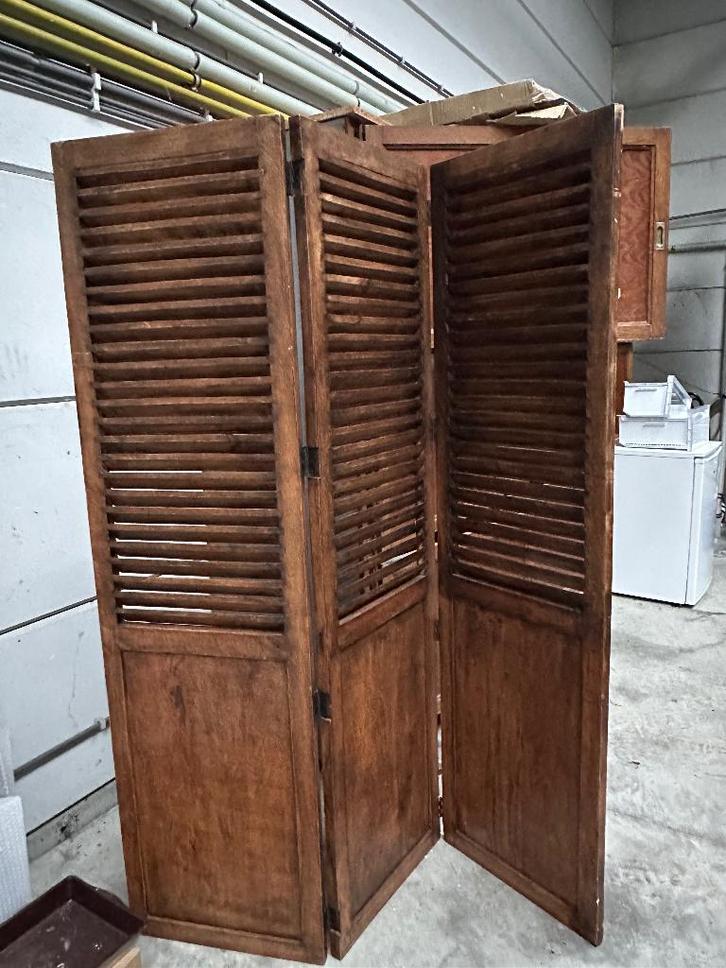 mooie volhouten (exotisch hout)  PARAVAN, Maison & Meubles, Accessoires pour la Maison | Paravents d'intérieur, Comme neuf, Enlèvement