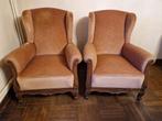 2 fauteuils bergères identiques, Ophalen, Hout, Gebruikt, Anciens - bergères