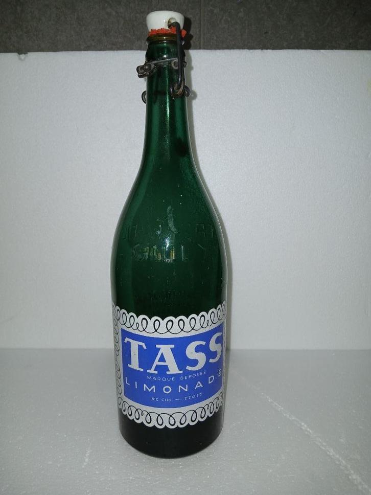 Oude fles TASS-limonade van Brie TASSIN in Gill, Verzamelen, Biermerken, Gebruikt, Flesje(s), Overige merken, Ophalen of Verzenden