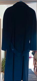 Wollen donkerblauwe lange jas, Kleding | Dames, Jassen | Winter, Ophalen of Verzenden, Zo goed als nieuw, Maat 38/40 (M)
