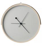 Zeer mooie nieuwe wandklok nieuw grijs metalen frame, Huis en Inrichting, Ophalen, Zo goed als nieuw, Wandklok