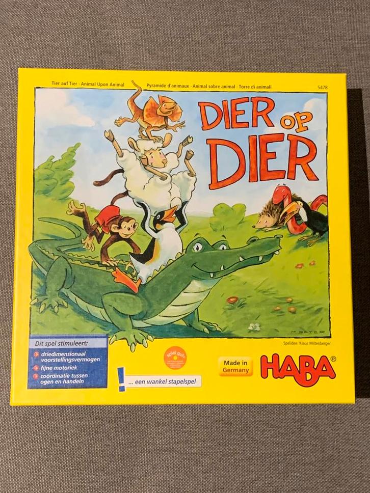 HABA Dier op dier, Hobby en Vrije tijd, Gezelschapsspellen | Kaartspellen, Zo goed als nieuw, Ophalen