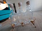 Set van 3 glazen drankdispensers met standaard, Ophalen