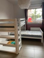 Handige witte Hoek Stapelbed met open kast, Ophalen, Zo goed als nieuw, Stapelbed