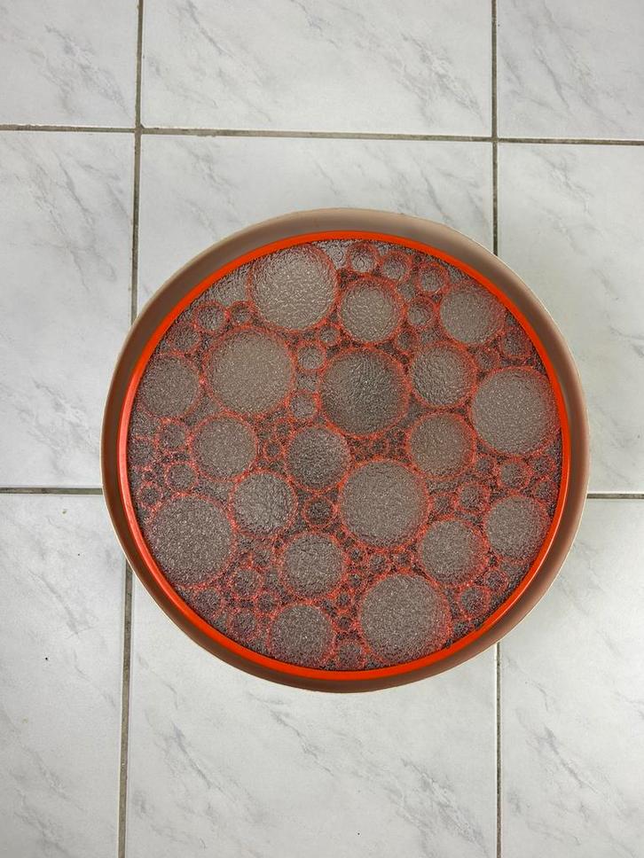 Vintage Raak Alliance plafondlamp eerste editie, Huis en Inrichting, Lampen | Plafondlampen, Gebruikt, Glas, Metaal, Ophalen of Verzenden