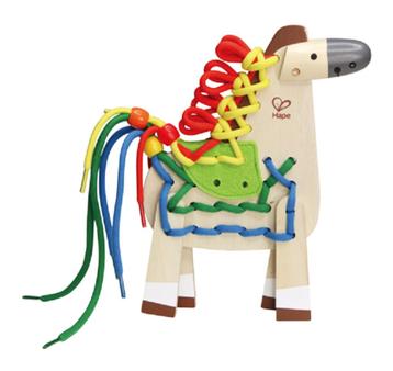 Houten rijgspel pony Hape speelgoed beschikbaar voor biedingen