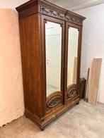 Garde-robe ancienne en Chêne massif,, Ancien, Gebruikt, 100 tot 150 cm, 200 cm of meer