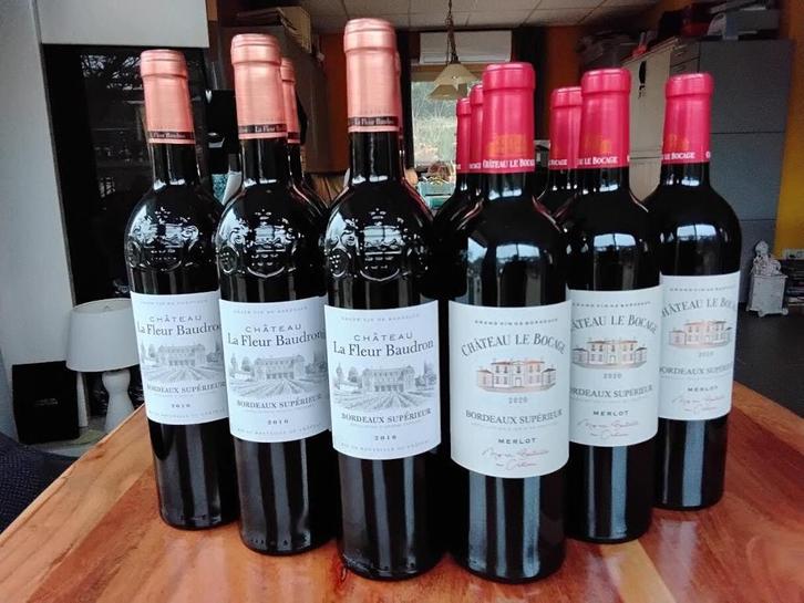 2016 Chateau La Fleur Baudron & 2020 x 6 Chateau Le Bocage B, Verzamelen, Wijnen, Nieuw, Rode wijn, Frankrijk, Vol, Ophalen