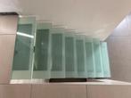 Escalier verre sablé et inox, Bricolage & Construction, Échelles & Escaliers, Enlèvement, Utilisé, Escalier, Moins de 2 mètres