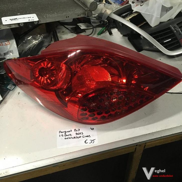 Peugeot 207 3 drs 1.4  8 v benzine 2007  Achterlicht Links o, Autos : Pièces & Accessoires, Éclairage, Utilisé, Enlèvement ou Envoi