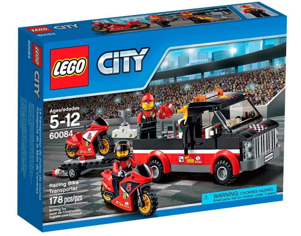 Lego Racemotor transport - 60084, Ophalen, Zo goed als nieuw, Complete set, Lego