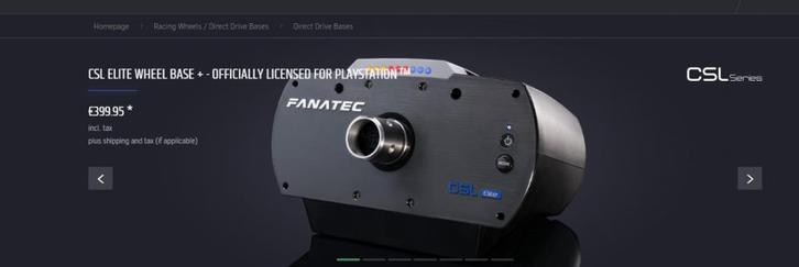 "Fnatec CSL Elite" wheel base officially licensed for PS4/5, Computers en Software, Joysticks, Zo goed als nieuw, Ophalen of Verzenden