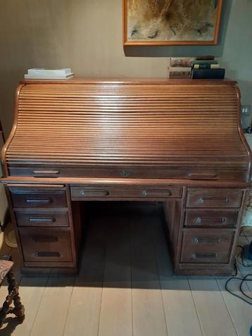 AUTHENTIEK EIKEN ROLLUIKBUREAU, Huis en Inrichting, Bureaus, Ophalen of Verzenden