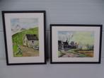 A6112. Aquarel set K. van Hulsen, Antiek en Kunst, Kunst | Schilderijen | Klassiek, Ophalen of Verzenden