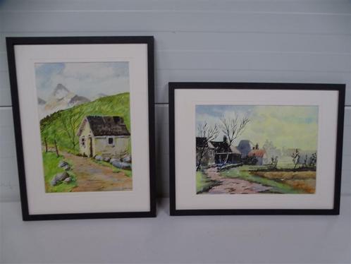 A6112. Aquarel set K. van Hulsen, Antiek en Kunst, Kunst | Schilderijen | Klassiek, Ophalen of Verzenden