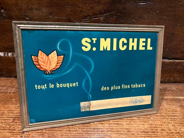 Glaçoïde publicitaire Saint-Michel, Antiquités & Art, Antiquités | Email, Enlèvement ou Envoi