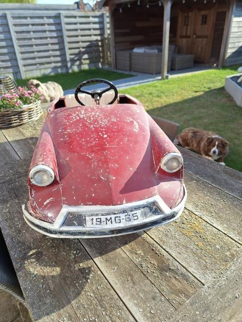 Mooie Citroën DS trapauto 1965 (Bordeau/Wijnrode versie), Antiek en Kunst, Antiek | Speelgoed, Ophalen of Verzenden