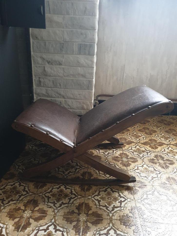 Vintage Schommel Voetenbankje, Huis en Inrichting, Zetels | Voetbanken en poefs, Gebruikt, Ophalen