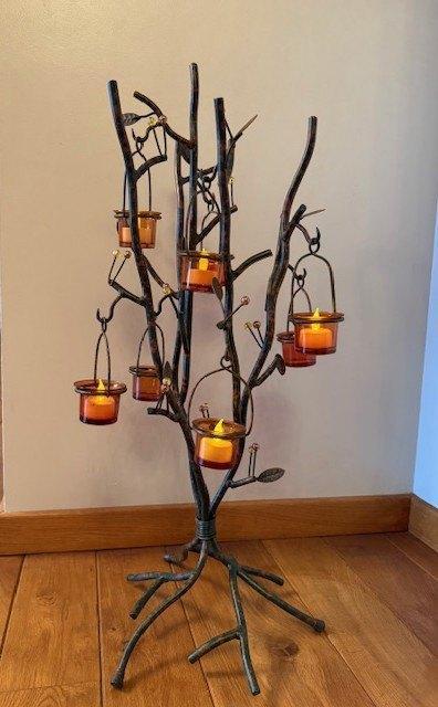 Prachtige grote decoratieve theelichthouder H =73cm B = 33cm, Huis en Inrichting, Woonaccessoires | Kandelaars en Kaarsen, Zo goed als nieuw