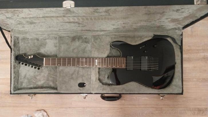 ESP E-II TE7 Zwart + kist, Muziek en Instrumenten, Snaarinstrumenten | Gitaren | Elektrisch, Zo goed als nieuw, Ophalen
