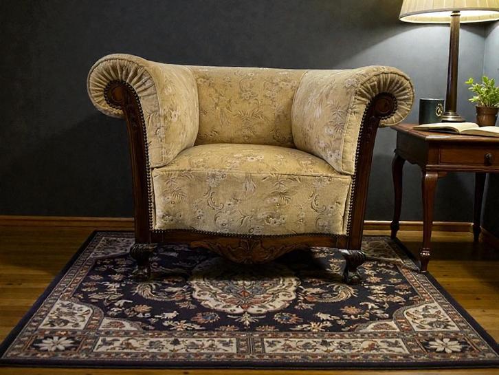 vintage fauteuil / barok éénzit / zetel, Antiek en Kunst, Curiosa en Brocante, Ophalen of Verzenden