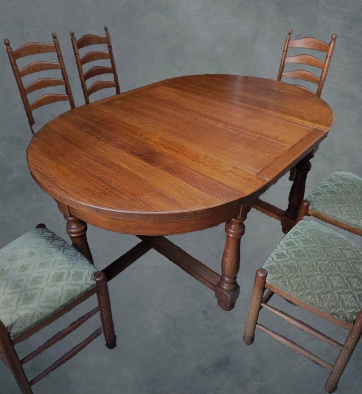 Zeer mooi massief eetkamerset, Huis en Inrichting, Complete eetkamers, Zo goed als nieuw, Ophalen