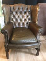 FAUTEUIL CHESTERFIELD DES ANNÉES 60 EN TRÈS BON ÉTAT, Maison & Meubles, Fauteuils, Enlèvement, Utilisé, Cuir