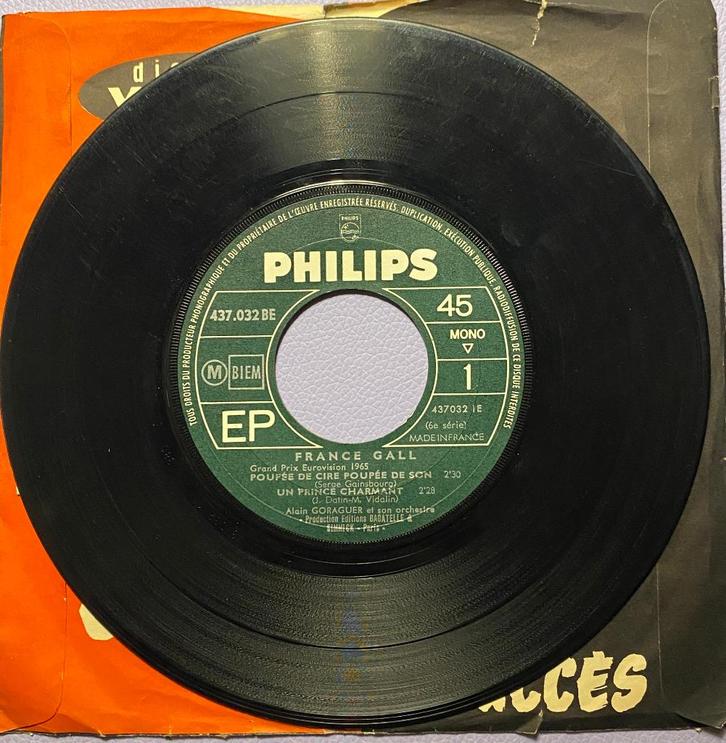 France Gall Poupée de Cire Poupée de Son EP, CD & DVD, Vinyles Singles, Utilisé, EP, Pop, 7 pouces, Enlèvement ou Envoi