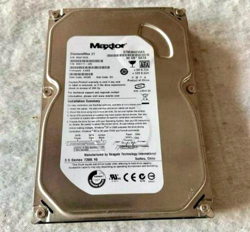 Maxtor Diamond Max 21 STM380215AS Series 3.5" 80GB SATA 80, Computers en Software, Harde schijven, Zo goed als nieuw, SATA, Ophalen of Verzenden