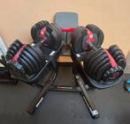 2 haltères + support de marque BOWFLEX, Sports & Fitness, Enlèvement, Haltère