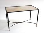 Vintage salontafel 1950 - Art Deco glas marmer look messing, Enlèvement