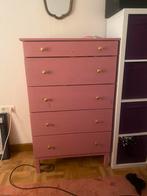 Ikea ladekast roze, Huis en Inrichting, 5 laden of meer, Teakhout, Gebruikt, Ophalen