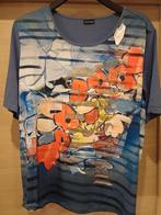 Barbara Lebek blauw t-shirt/print Mt 50, Barbara Lebek, Ophalen of Verzenden, Zo goed als nieuw, Blauw
