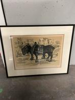 Litho Paarden met kar, Ophalen