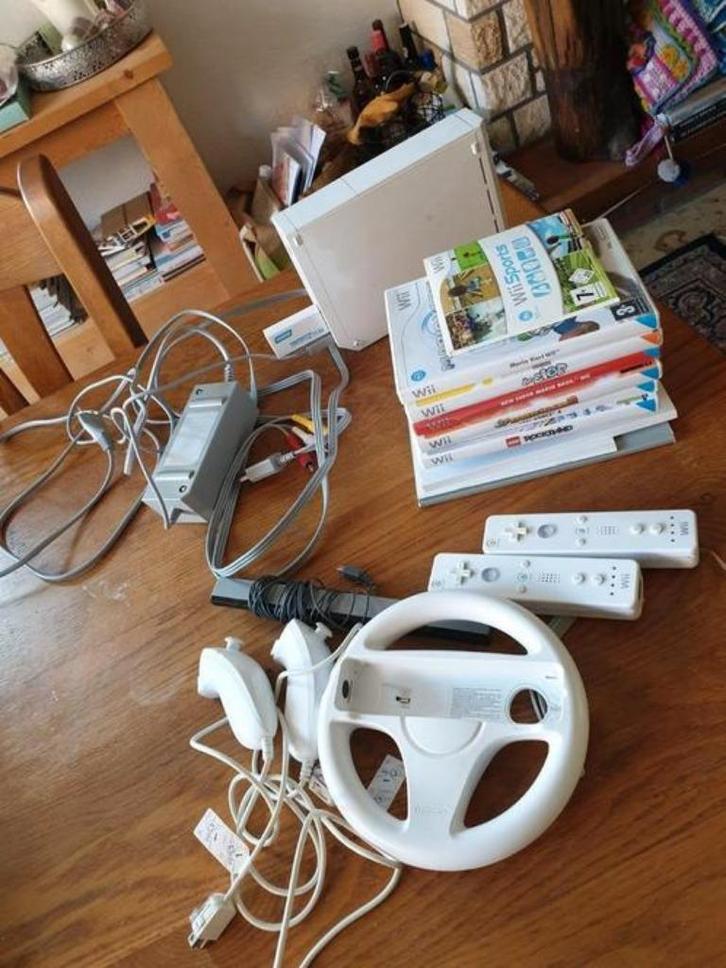 Nintendo Wii Complete Set + Games, Games en Spelcomputers, Games | Nintendo Wii, Gebruikt, Avontuur en Actie, 2 spelers, Ophalen of Verzenden