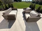 Mooie Wicker Loungeset – 2 Fauteuils & 2-Zitsbank – Gezellig, Tuin en Terras, 4 zitplaatsen, Gebruikt, Ophalen of Verzenden, Loungeset
