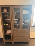 Vitrine kast HEMNES vitrinekast met lades en boekenkast, Huis en Inrichting, Ophalen, Zo goed als nieuw