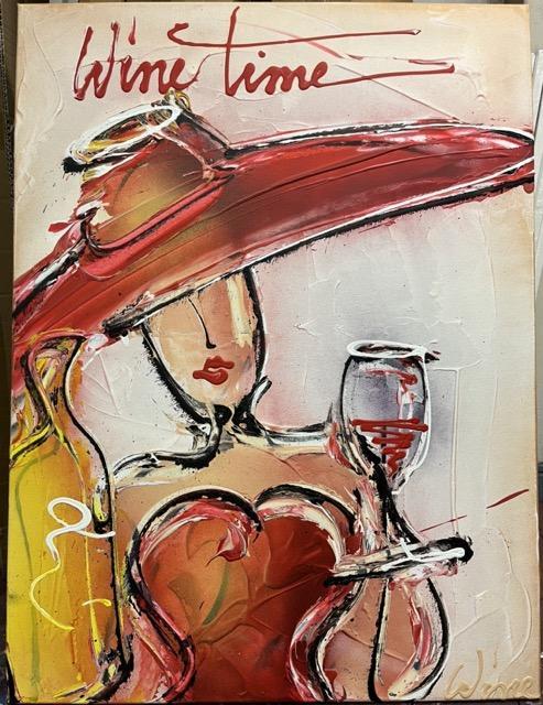 Wine Time - Red Yellow White, Maison & Meubles, Accessoires pour la Maison | Peintures, Dessins & Photos