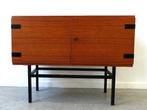 Vintage teak hout kastje Deens design *60 messing, Ophalen, Gebruikt, Vintage Mid-Century Deens design teak hout