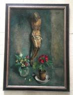 bloemen, plantje en Jezusbeeld - Ina Hooft 1894-1994, Ophalen of Verzenden