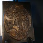 Herdenkingsplaat brons oorlog 14-18, Antiek en Kunst, Kunst | Etsen en Gravures, Ophalen of Verzenden